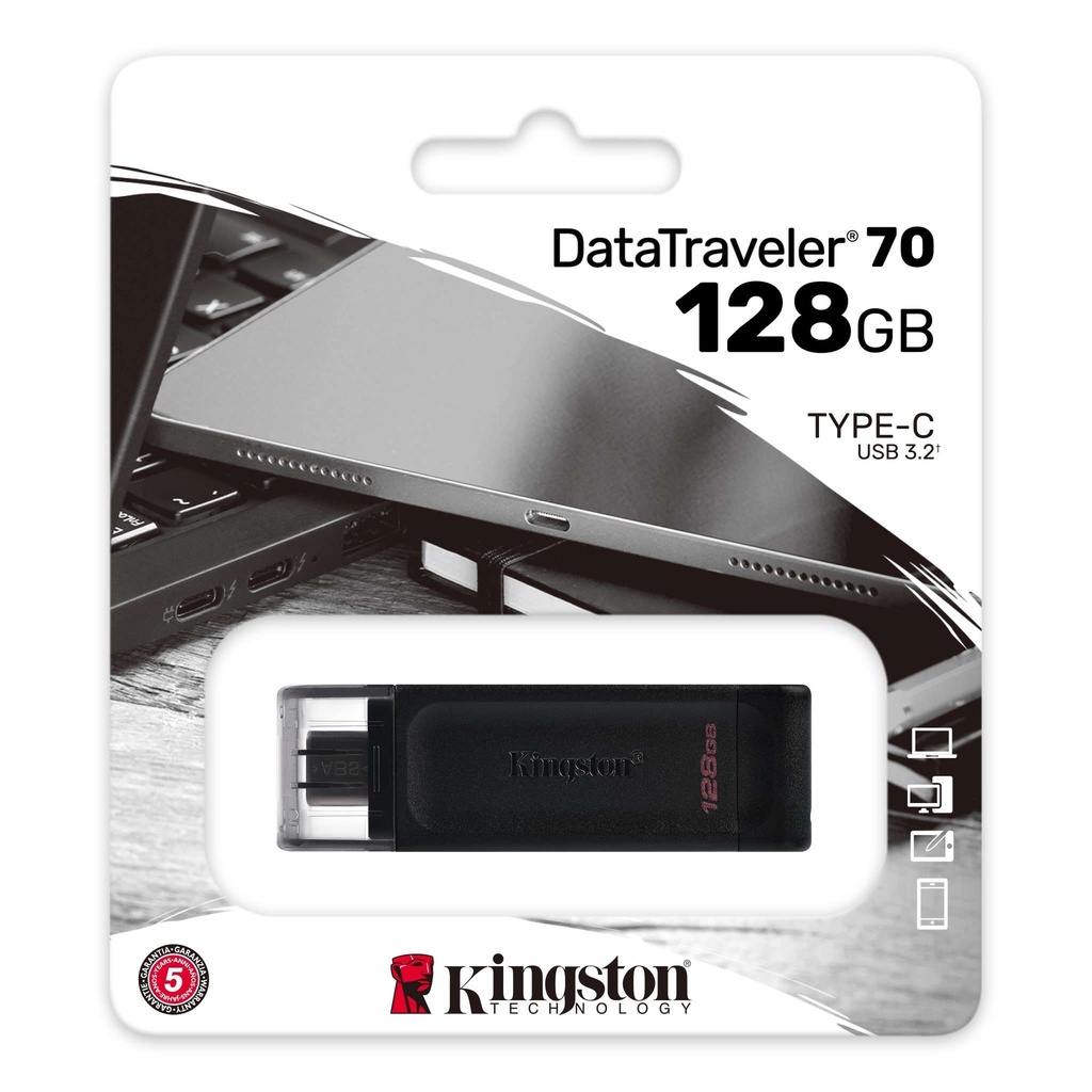 Memory Flash KINGSTON 128GB USB C Black