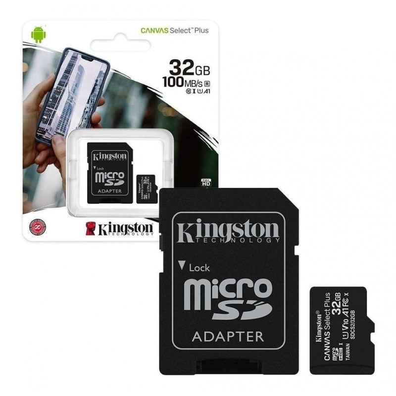 Memory Micro SD KINGSTON 32 GB + Adaptador