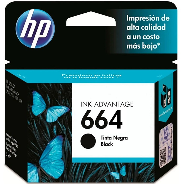 Cartucho de tinta HP F6V29AL 664 Negro