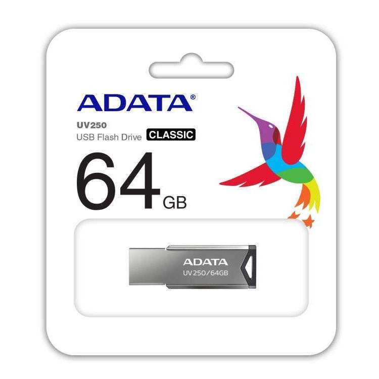 Memory Flash ADATA UV250 64GB  Plata metal