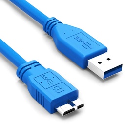 [00003865] Cable ANERA USB 3.0, para Disco Duro 1 Metro Azul